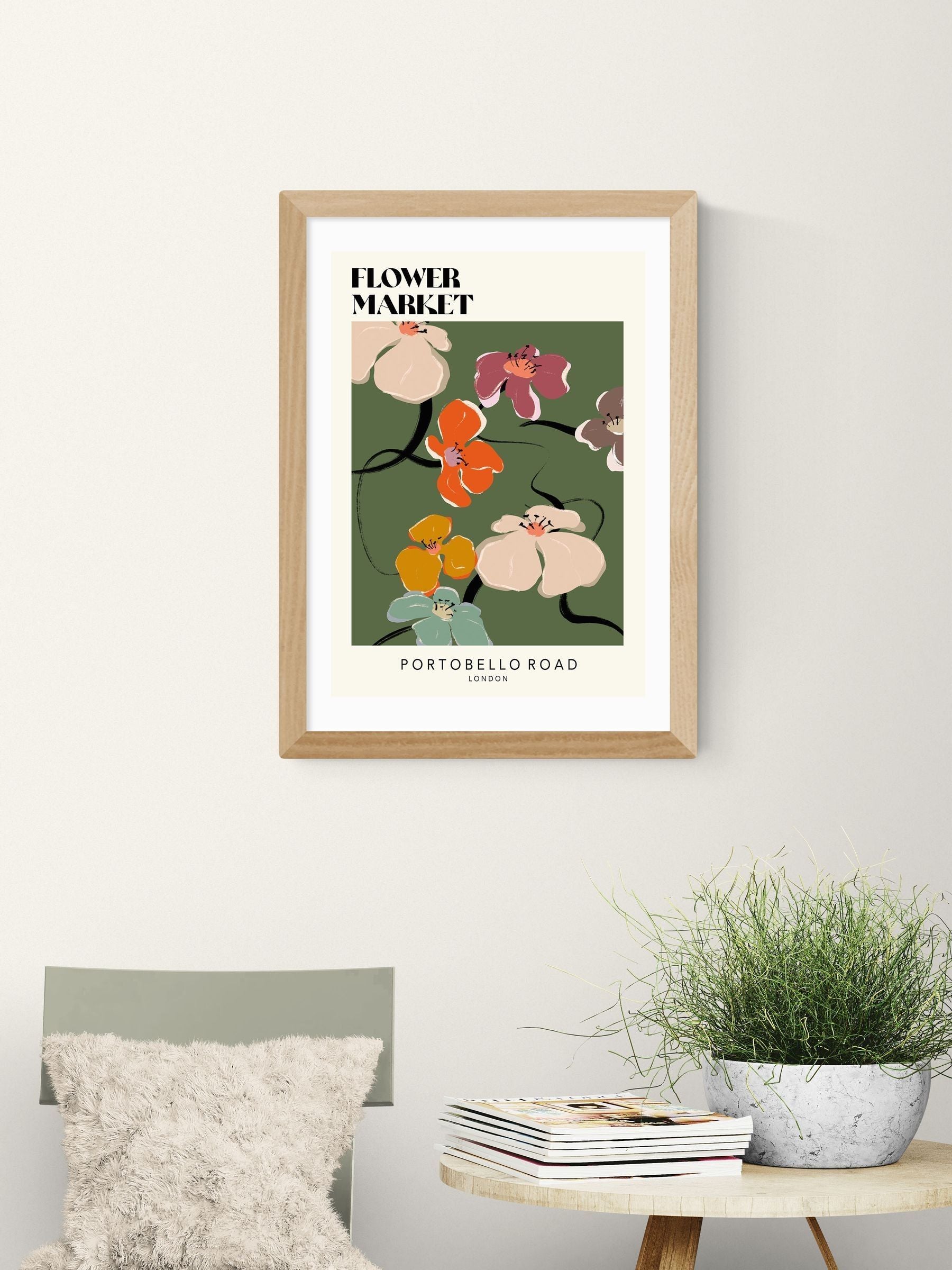 East End Prints Oak Portobello Road Wall Art Print by Luxe Poster Co
