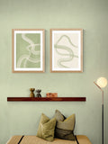 East End Prints Set of 2 Oak Flow Wall Arts Print by The Print Republic