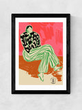East End Prints black calm wall art print (British brand)