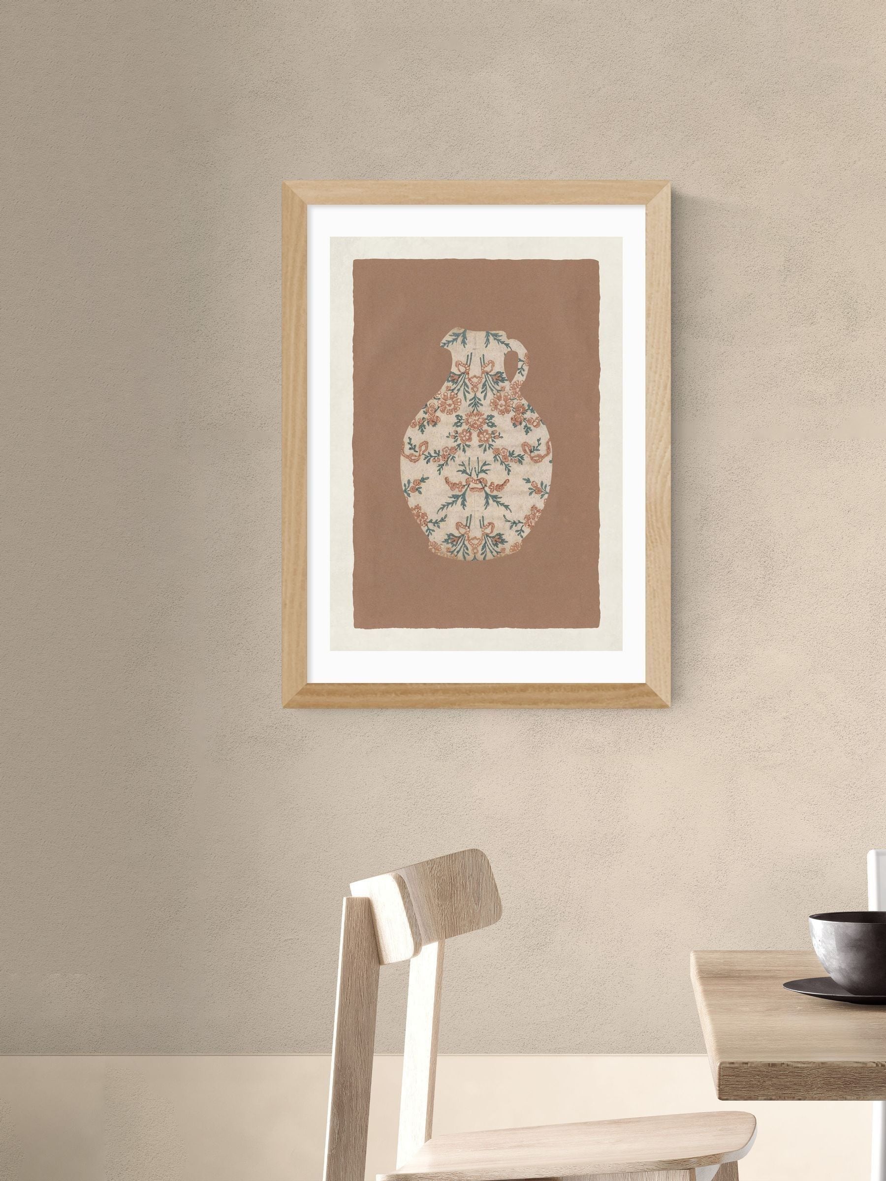 East End Prints Oak Rustic Vase Wall Art Print by Oh Fine! Art