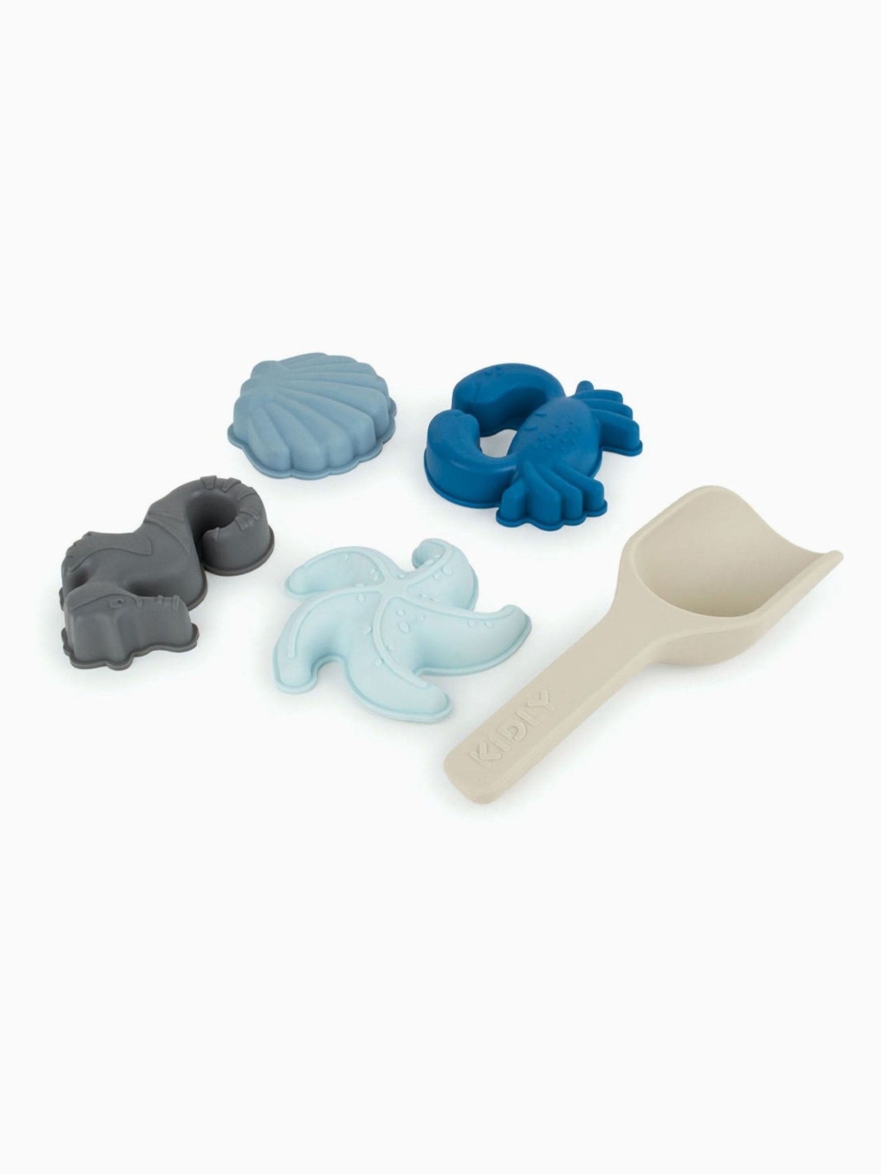 KIDLY by MORI blue foldaway bucket spade beach toy set, UK version