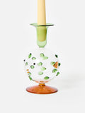 Oliver Bonas green puffa fish glass candle holder (British brand)