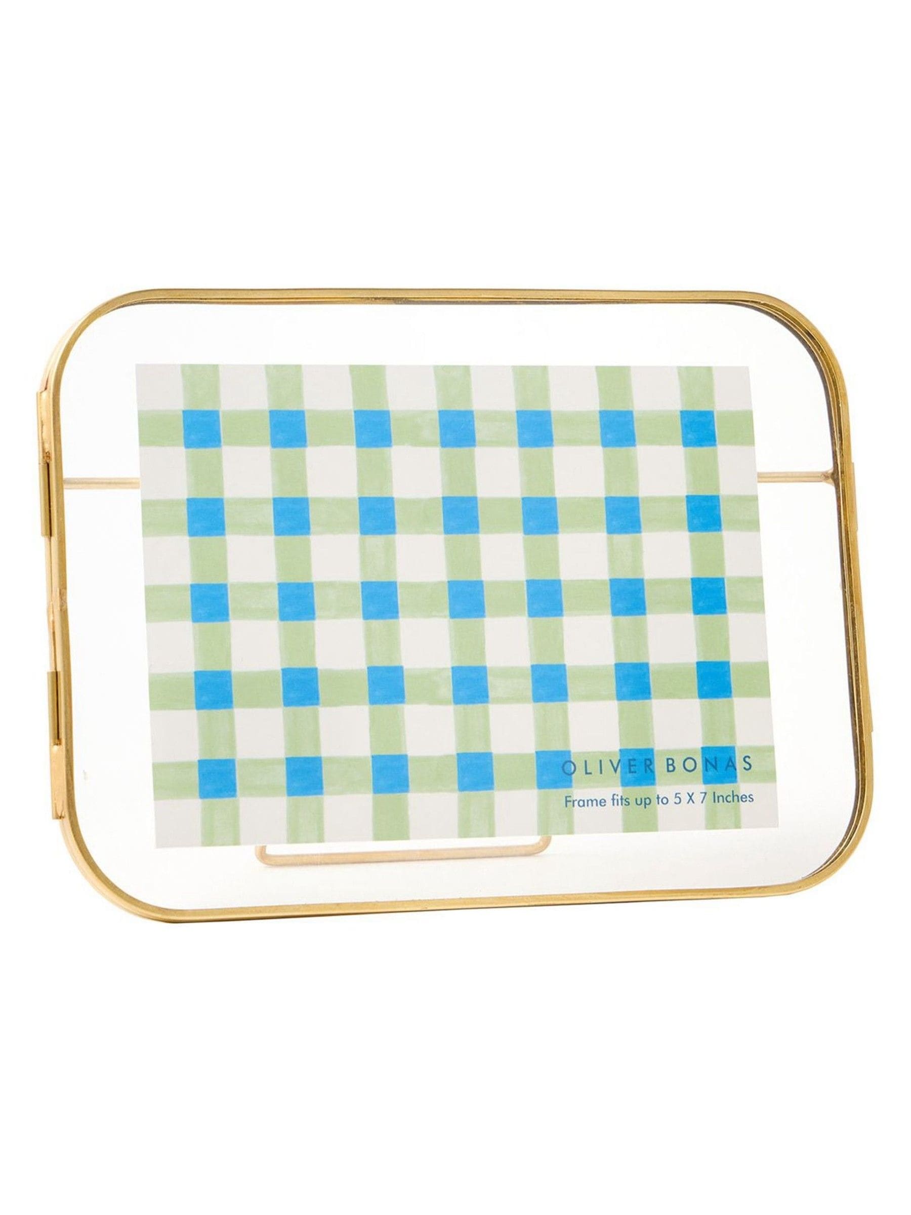 Oliver Bonas gold curved glass picture frame 5x7, UK version