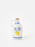 Oliver Bonas blue lemon ceramic oil bottle 15cm, UK version