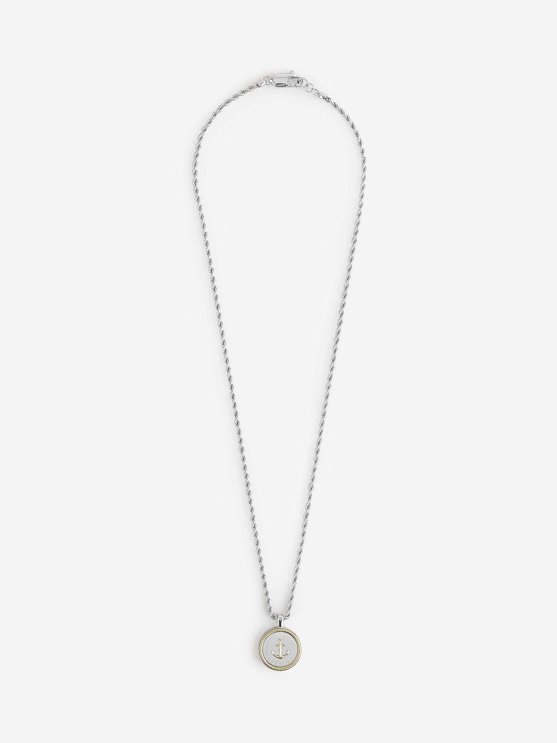 Tommy Hilfiger silver tone nautical necklace 22in (British brand)