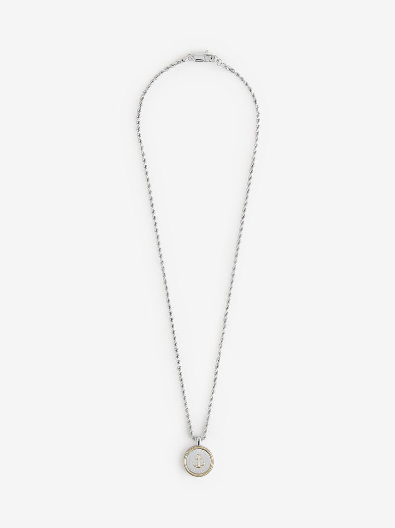 Tommy Hilfiger silver tone nautical necklace 22in (British brand)