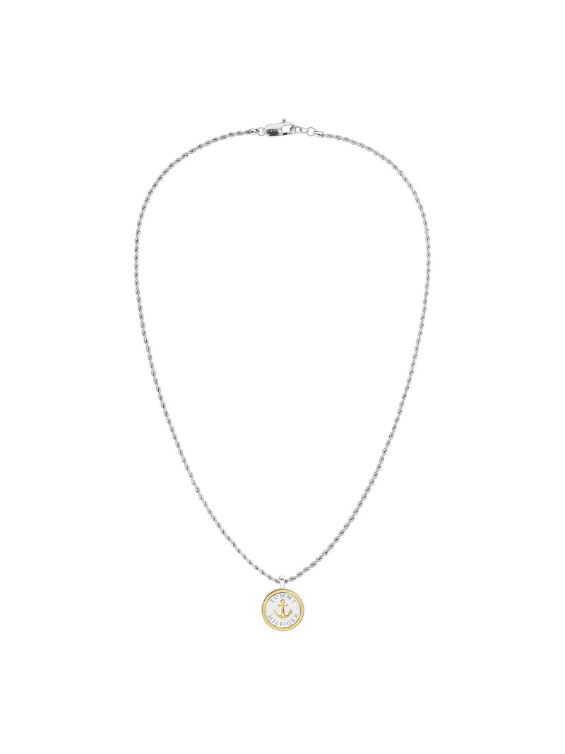 Tommy Hilfiger silver tone nautical necklace 22in (British brand)