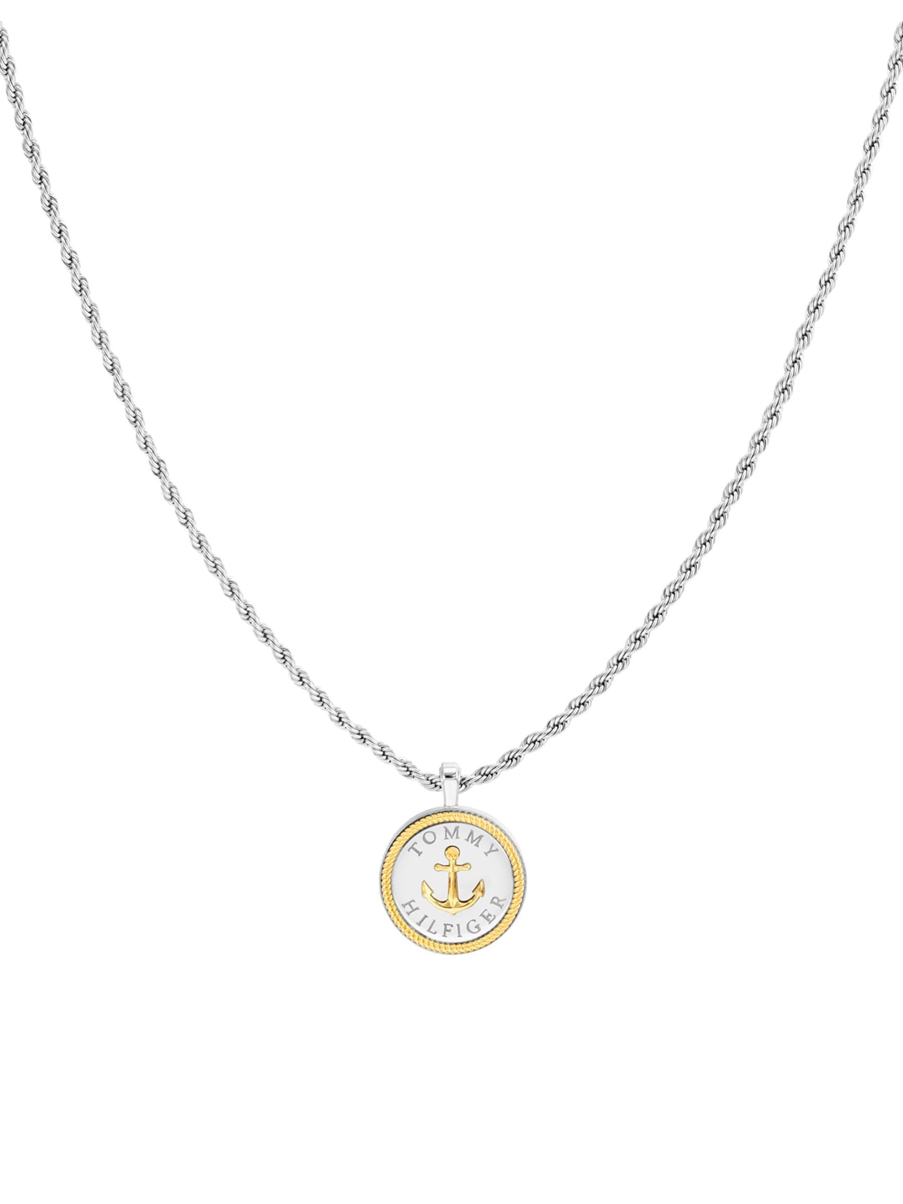 Tommy Hilfiger silver tone nautical necklace 22in (British brand)