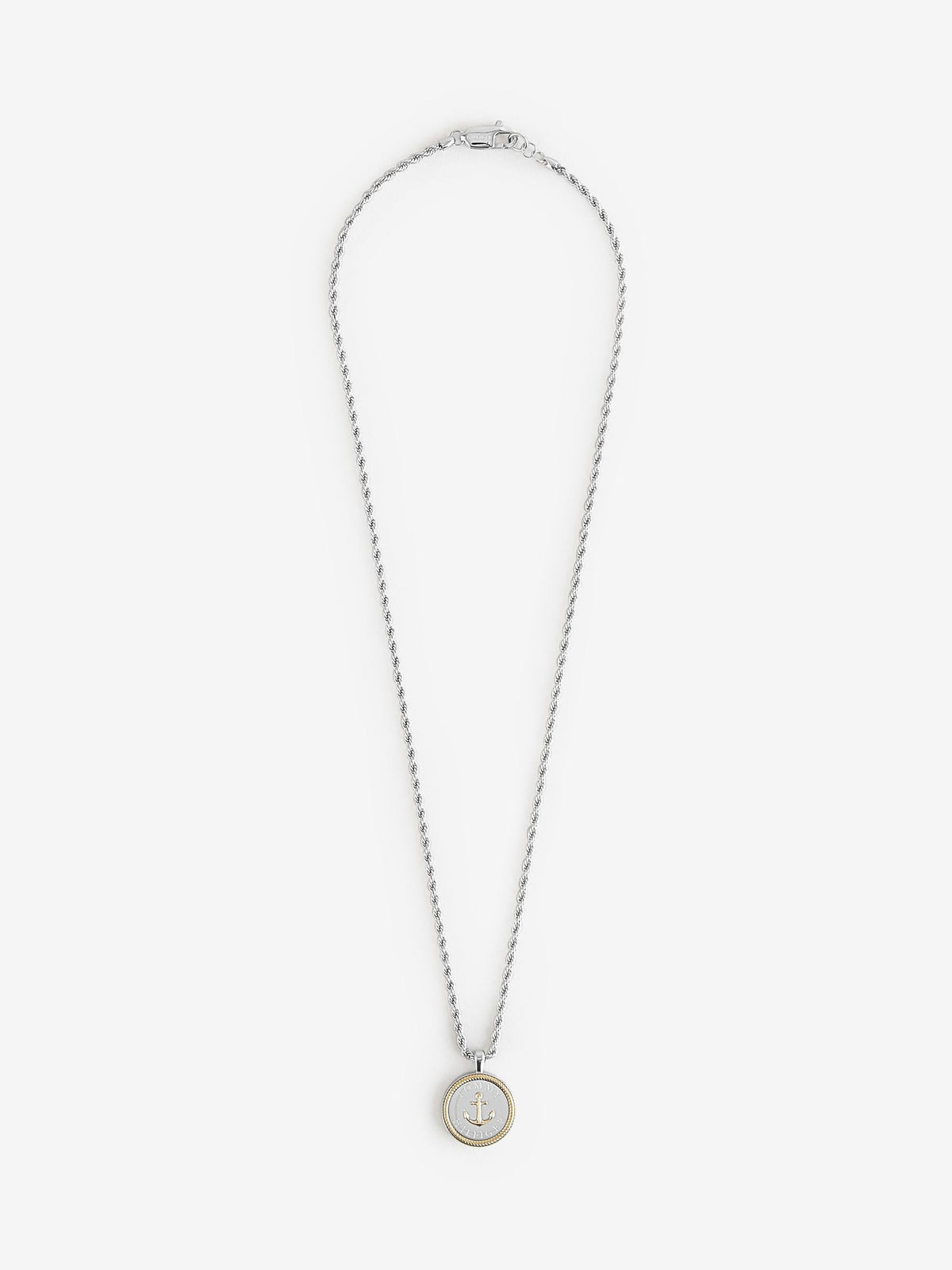 Tommy Hilfiger silver tone nautical necklace 22in (British brand)