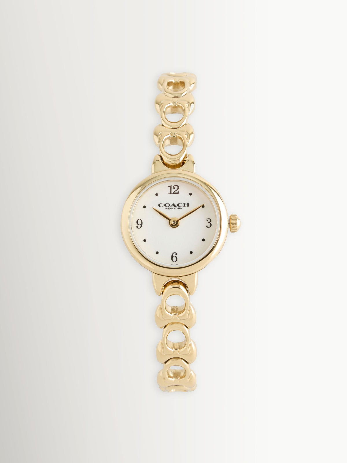 Coach White Iris gold plated bracelet watch 22mm, imported from the UK