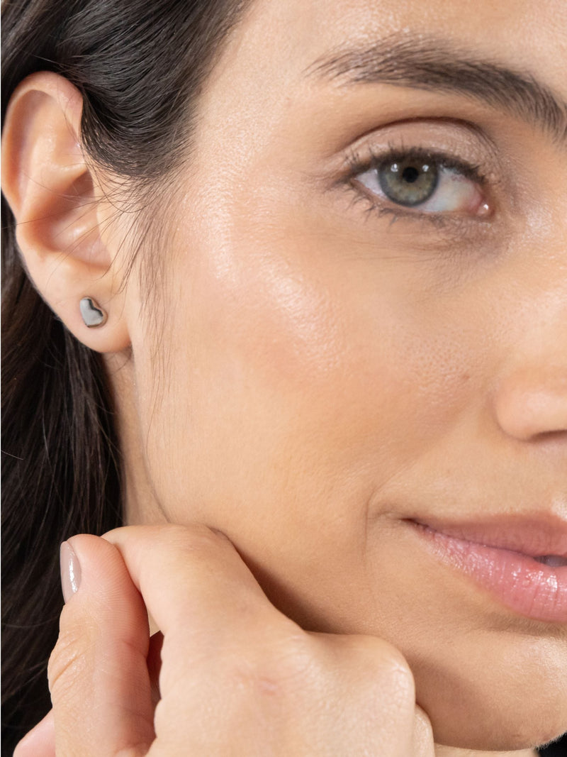 BOSS honey heart stainless steel earrings, silver tone - British product