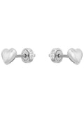 BOSS honey heart stainless steel earrings, silver tone - British product