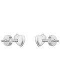 BOSS honey heart stainless steel earrings, silver tone - British product