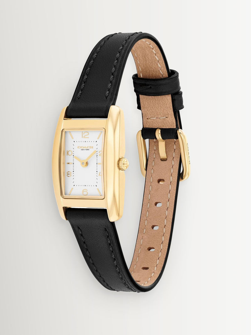 COACH Black Reese leather strap watch - British product