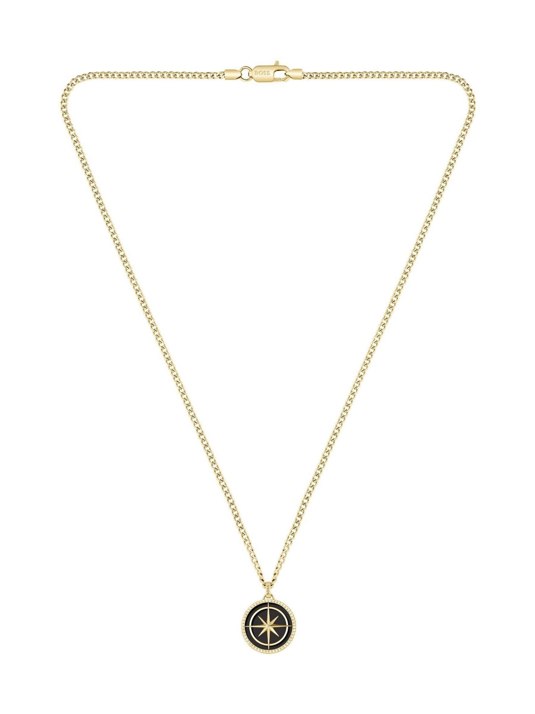 BOSS gold tone North IP necklace 558mm, UK version