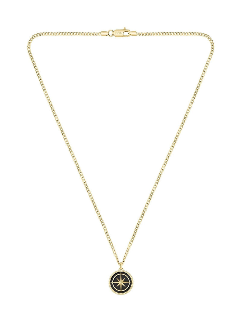 BOSS gold tone North IP necklace 558mm, UK version