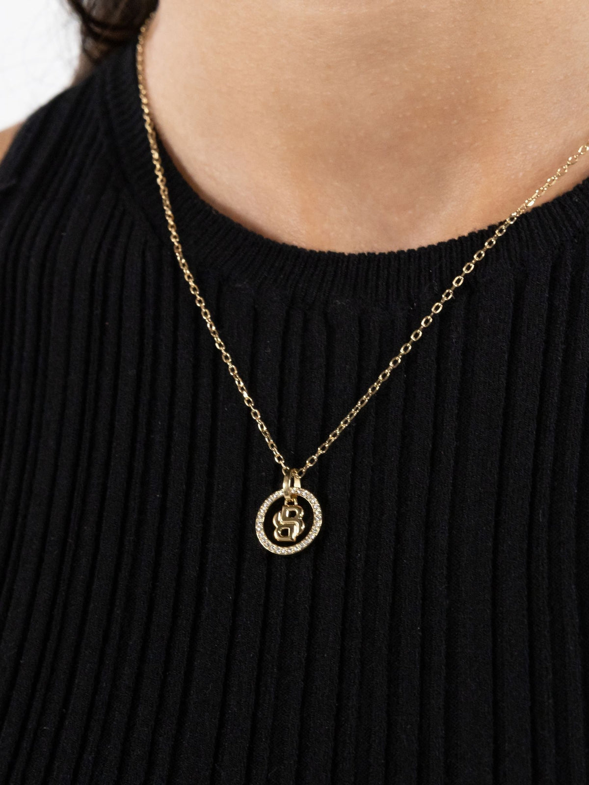 BOSS gold tone Double B Divine necklace 16 inch (British brand)