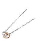Olivia Burton Kindred Interlink rose gold necklace heart motif - British product