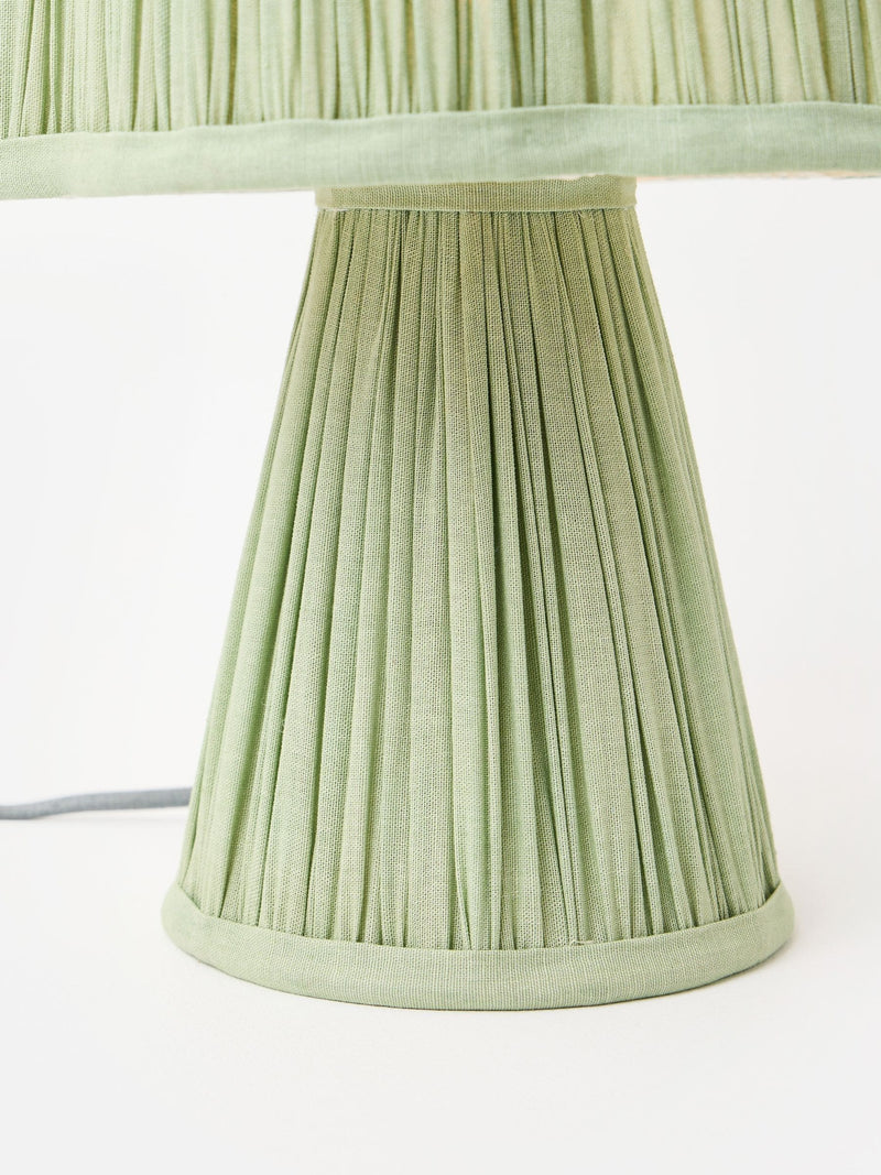 Oliver Bonas green pleated desk lamp 38cm (British brand)