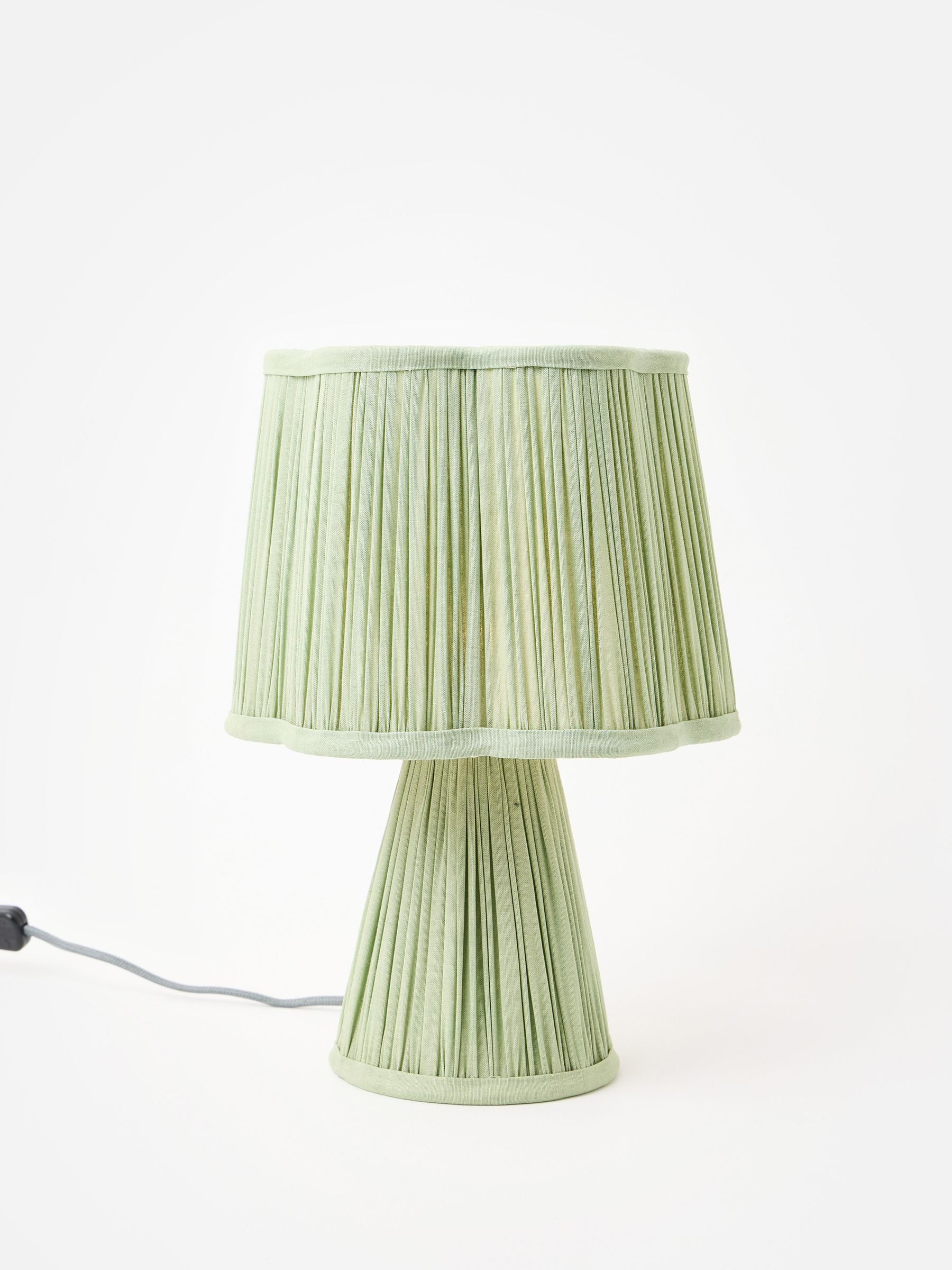 Oliver Bonas green pleated desk lamp 38cm (British brand)