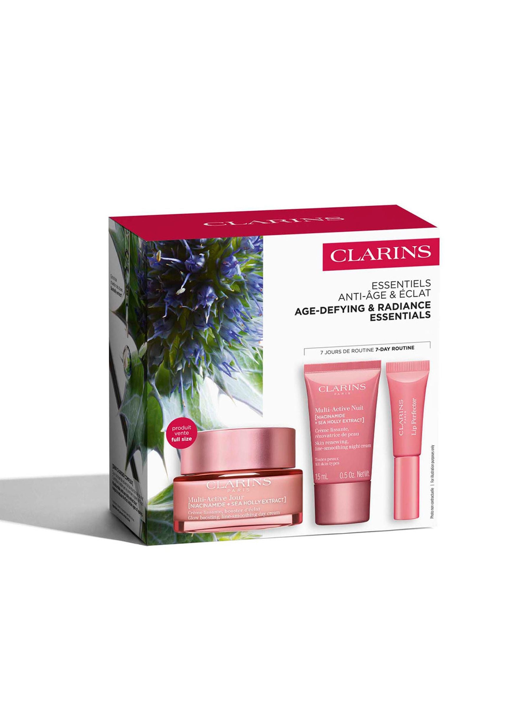 Clarins Multi-Active Gift Set with day and night creams, imported from the UK