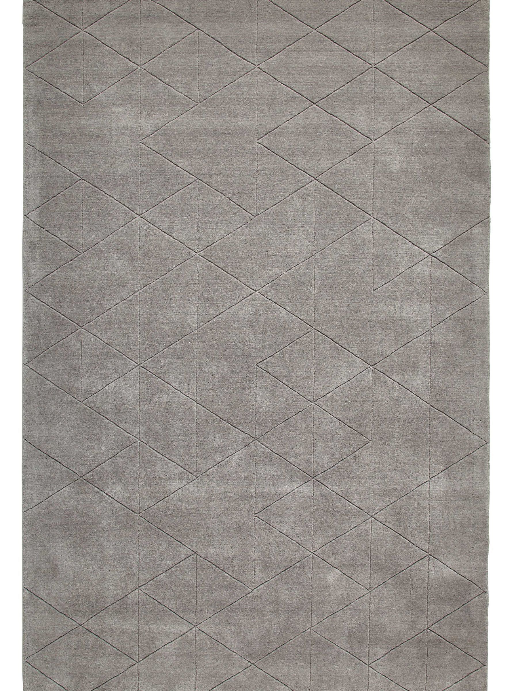 Think Rugs Grey Kasbah wool rug, imported from the UK