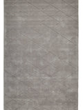 Think Rugs Grey Kasbah wool rug, imported from the UK