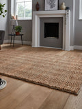 Think Rugs jute rug hand-woven flat weave, imported from the UK