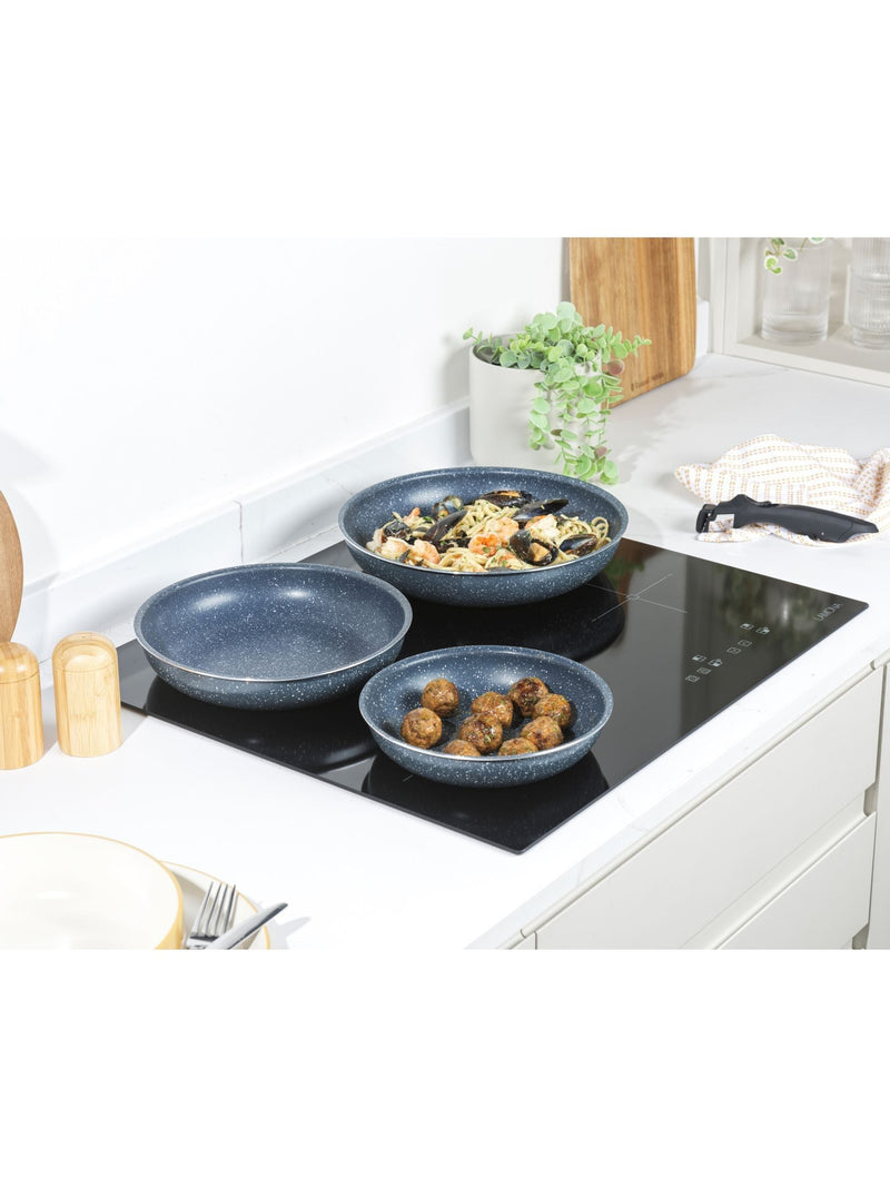 Russell Hobbs 4-piece blue stone frying pan set - British product