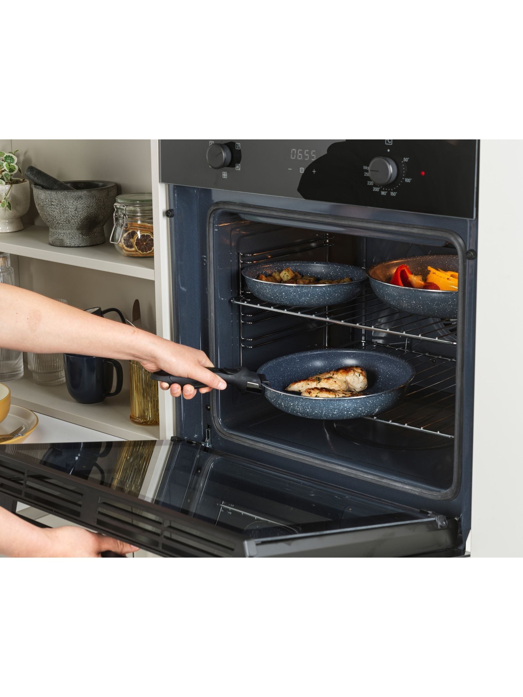 Russell Hobbs 4-piece blue stone frying pan set - British product