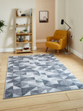 Think Rugs geometric rug in grey, British product