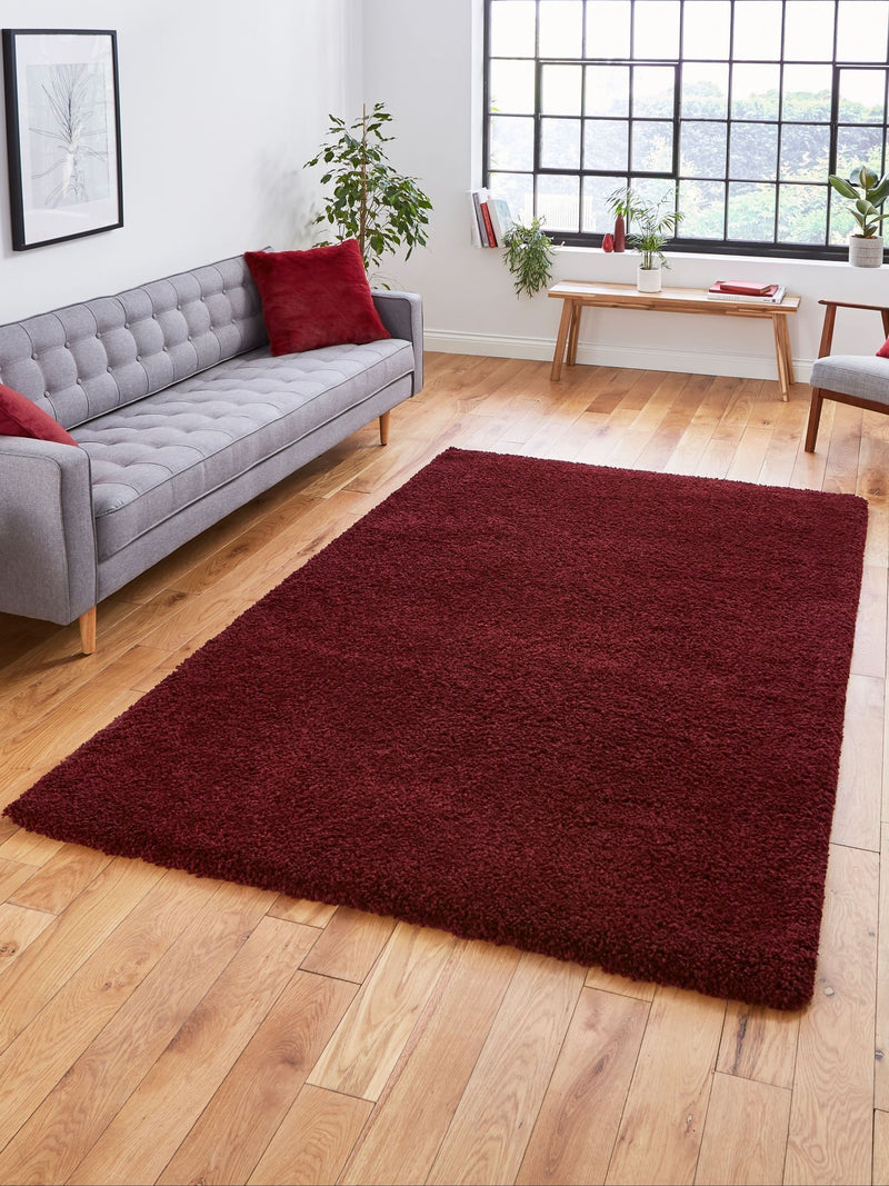 Think Rugs Ruby Sierra Plain Shaggy Rug