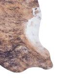 Think Rugs brown faux cow print rug soft pile - British product