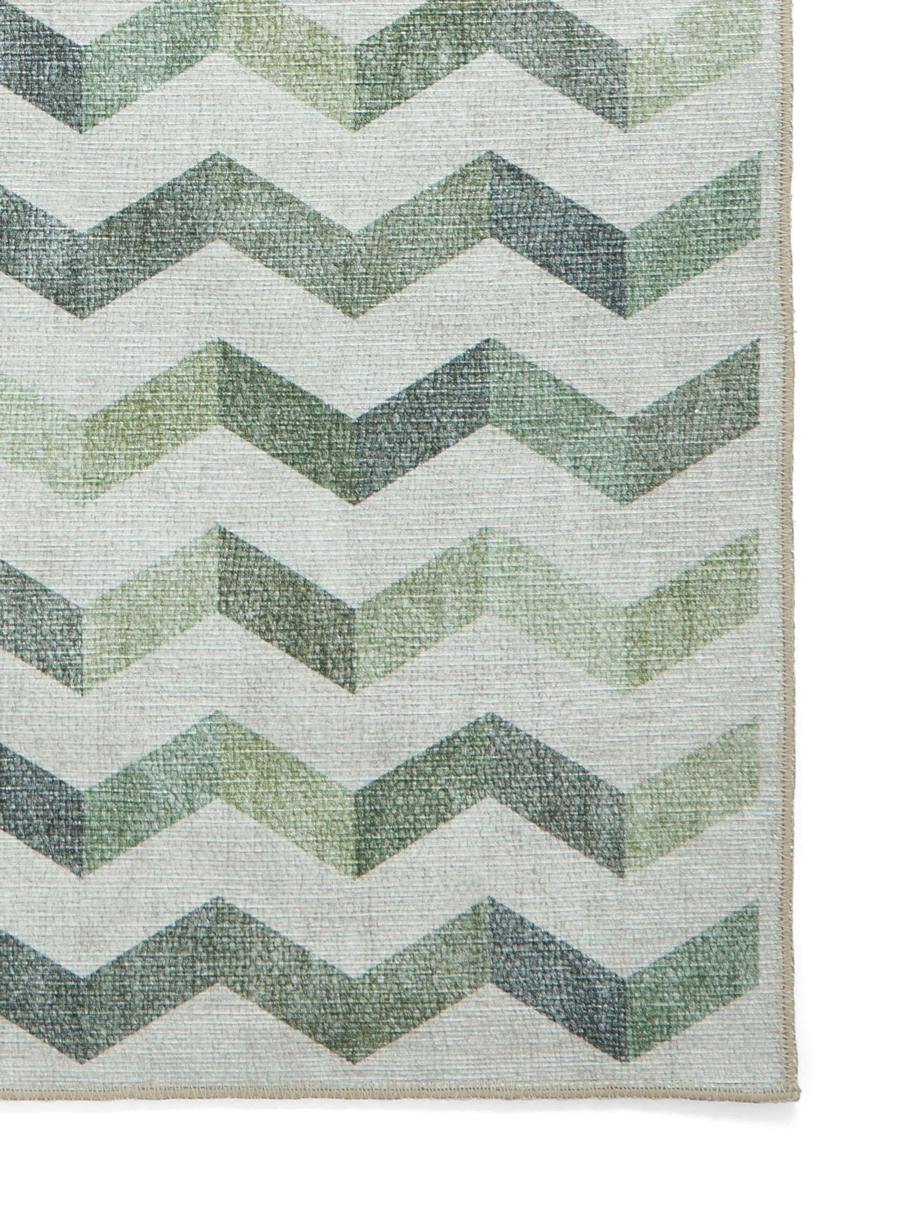 Think Rugs modern geometric rug in green (British brand)