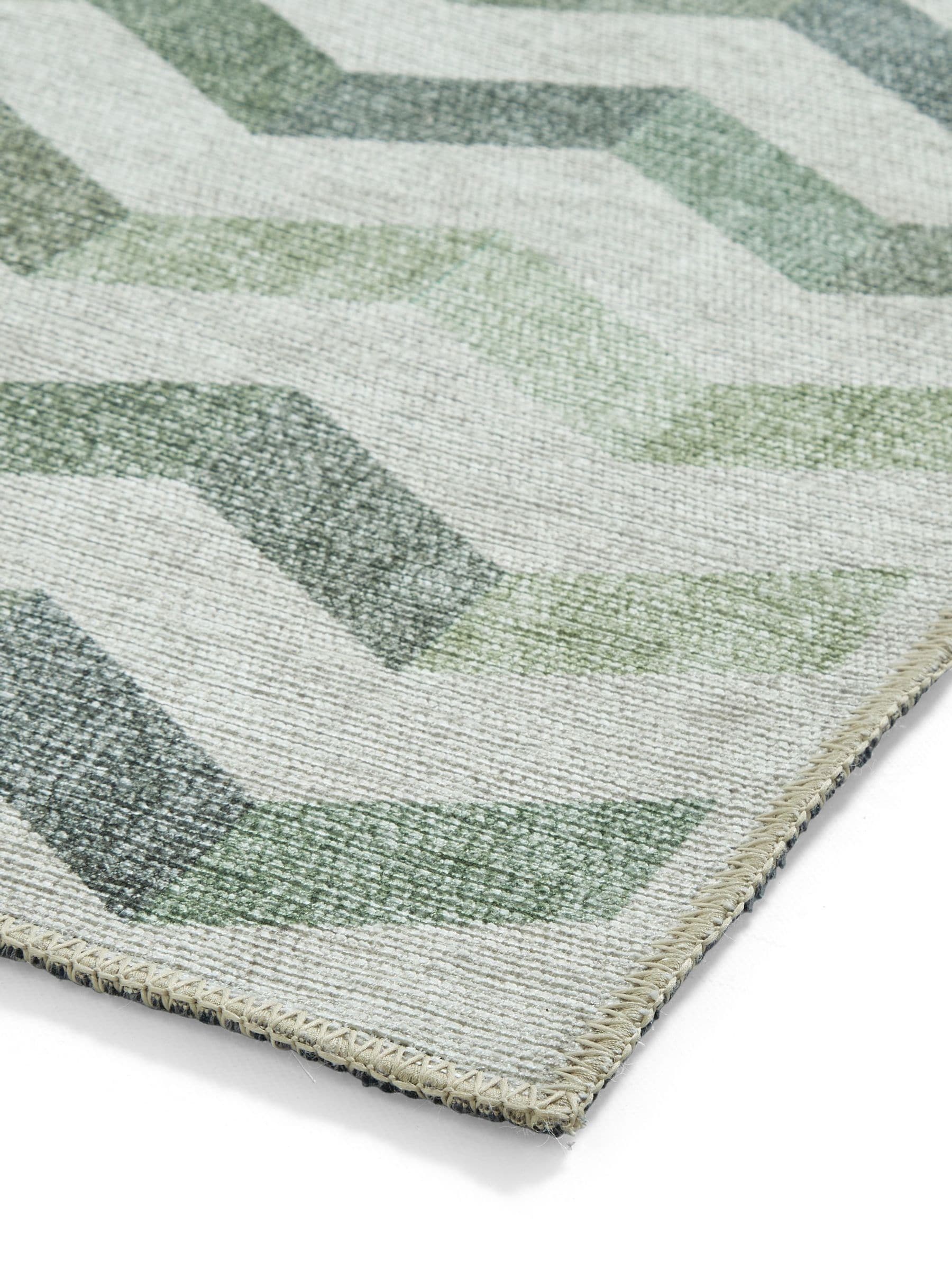 Think Rugs modern geometric rug in green (British brand)