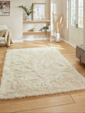 Think Rugs Beige Shaggy Rug, imported from the UK