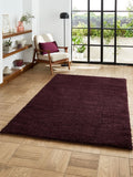Think Rugs purple plain shaggy rug - British product
