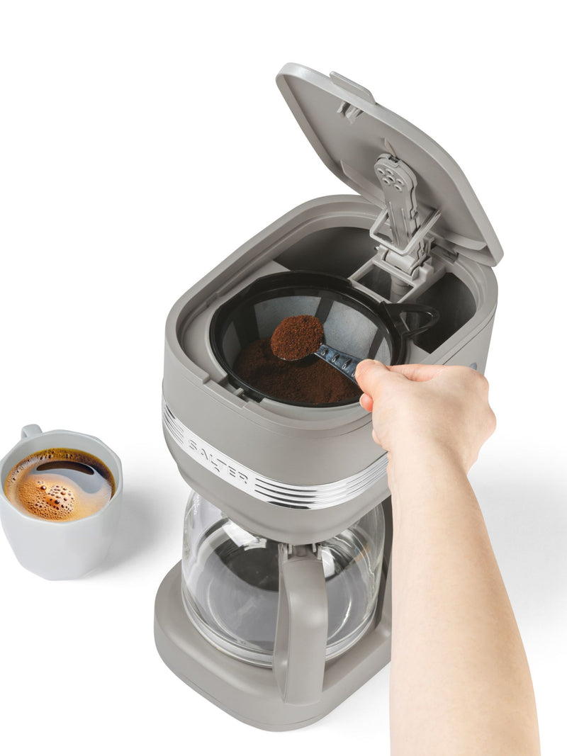 Salter Rise coffee machine 1.5L taupe finish - British product