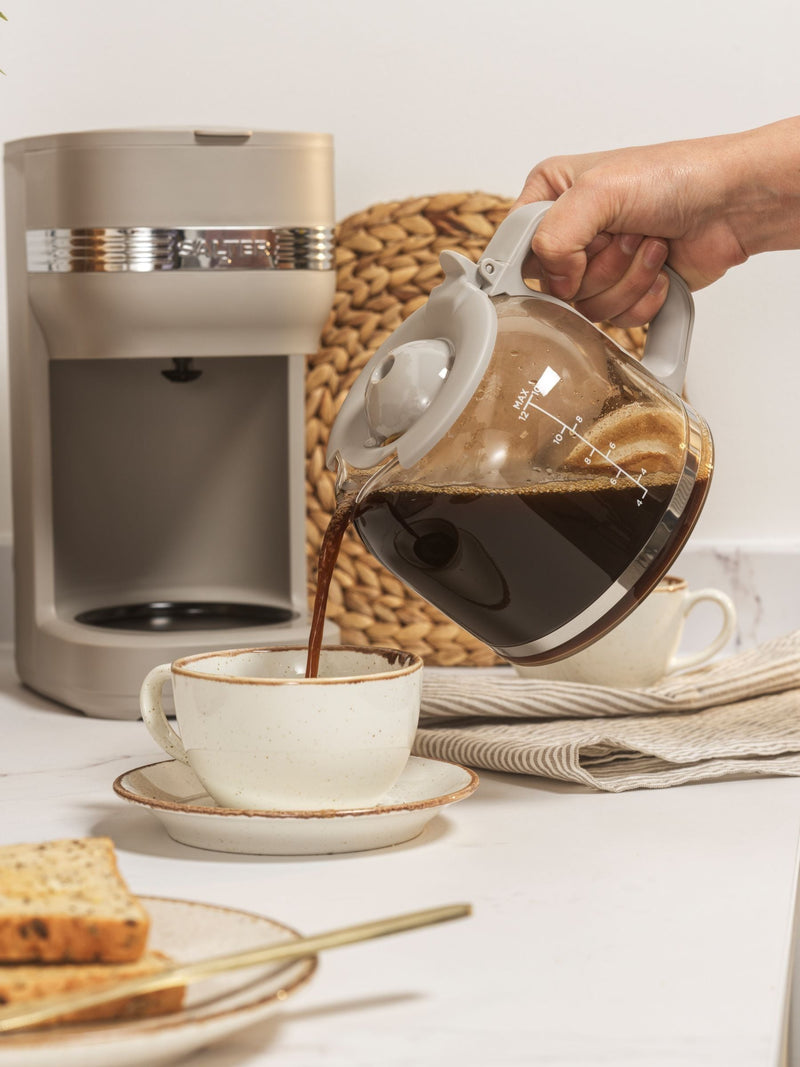 Salter Rise coffee machine 1.5L taupe finish - British product