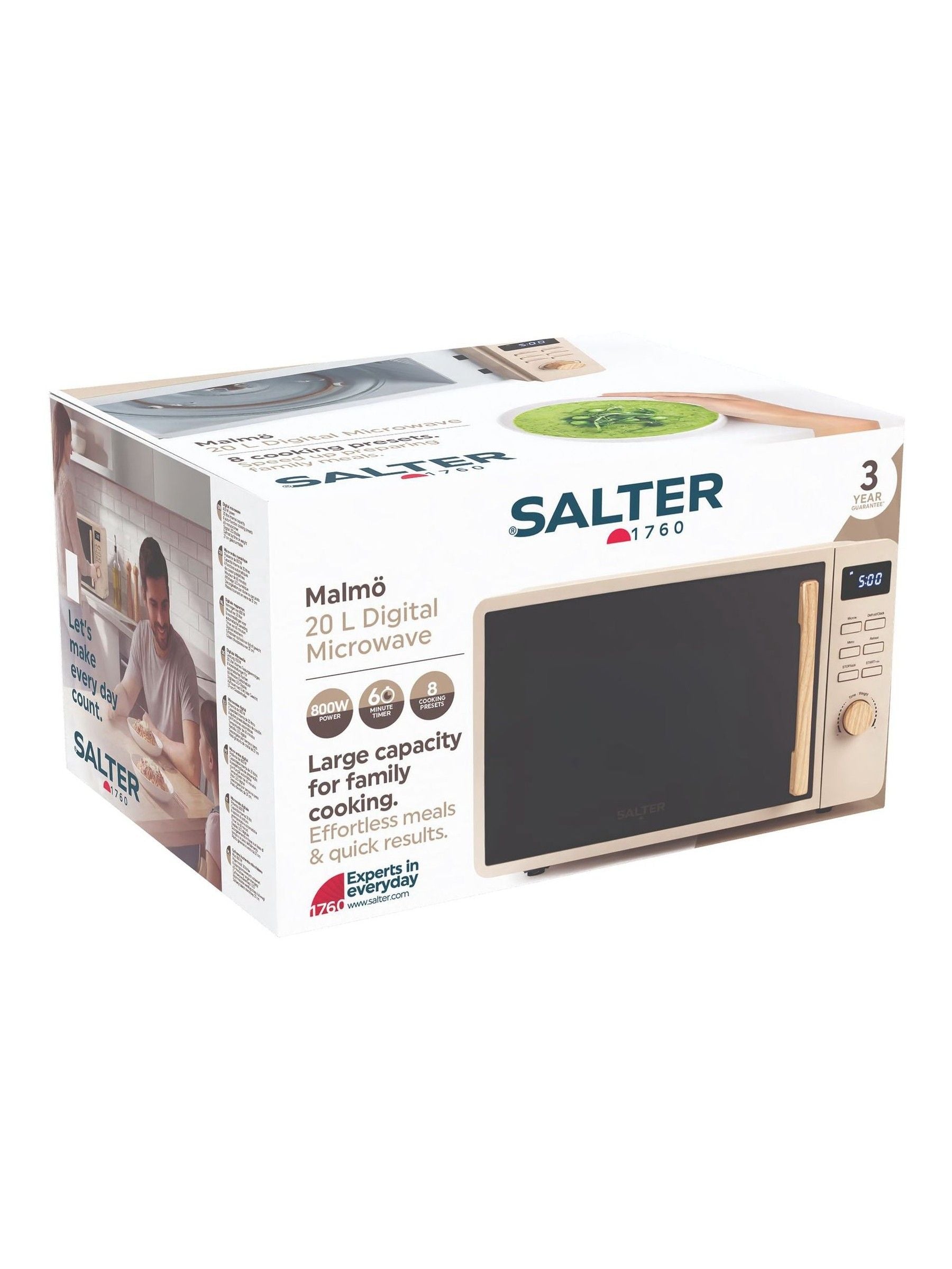 Salter Black Malmo microwave 20L - British product