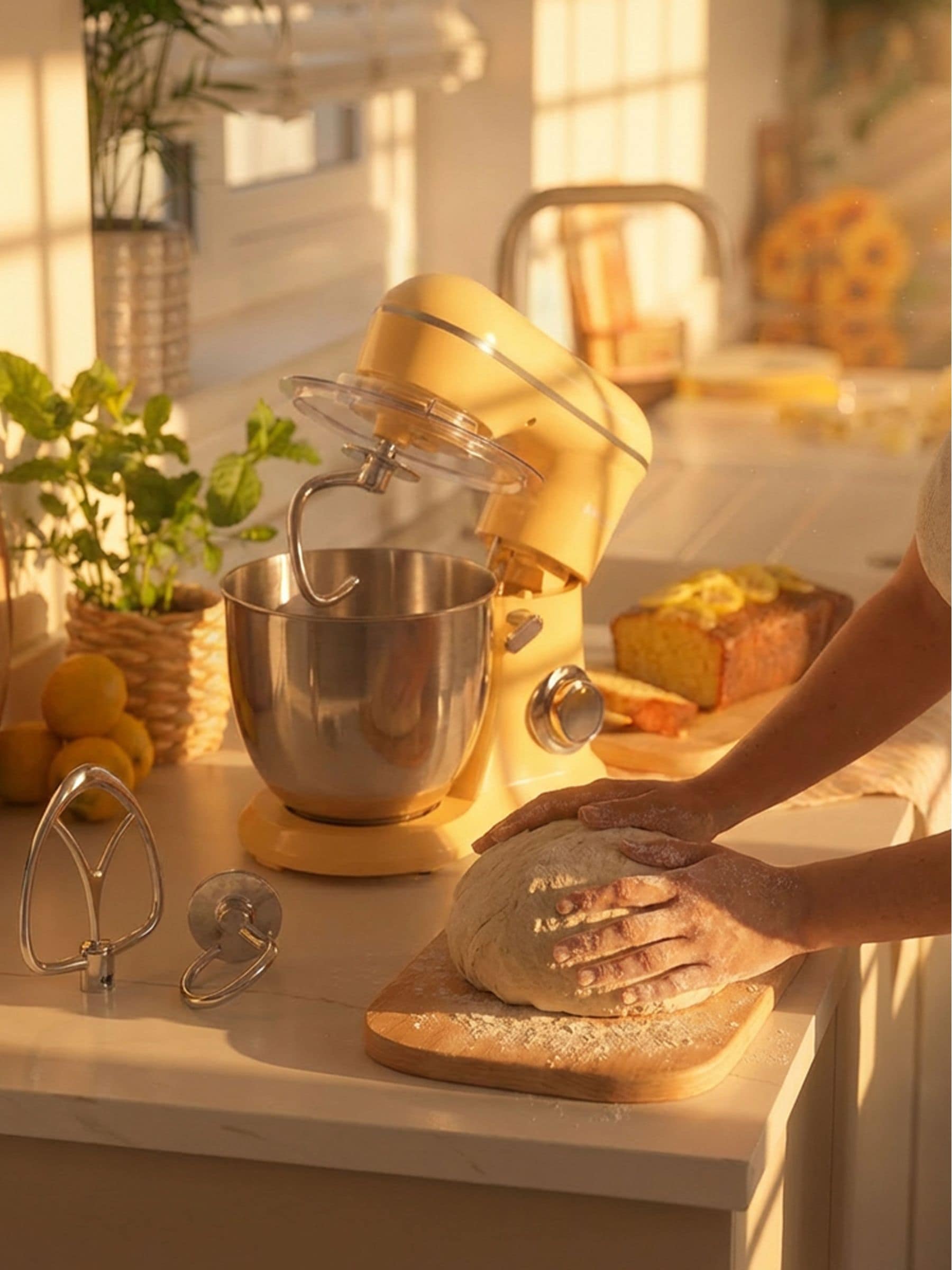 Salter Yellow British Bakes Stand Mixer 4L - British product