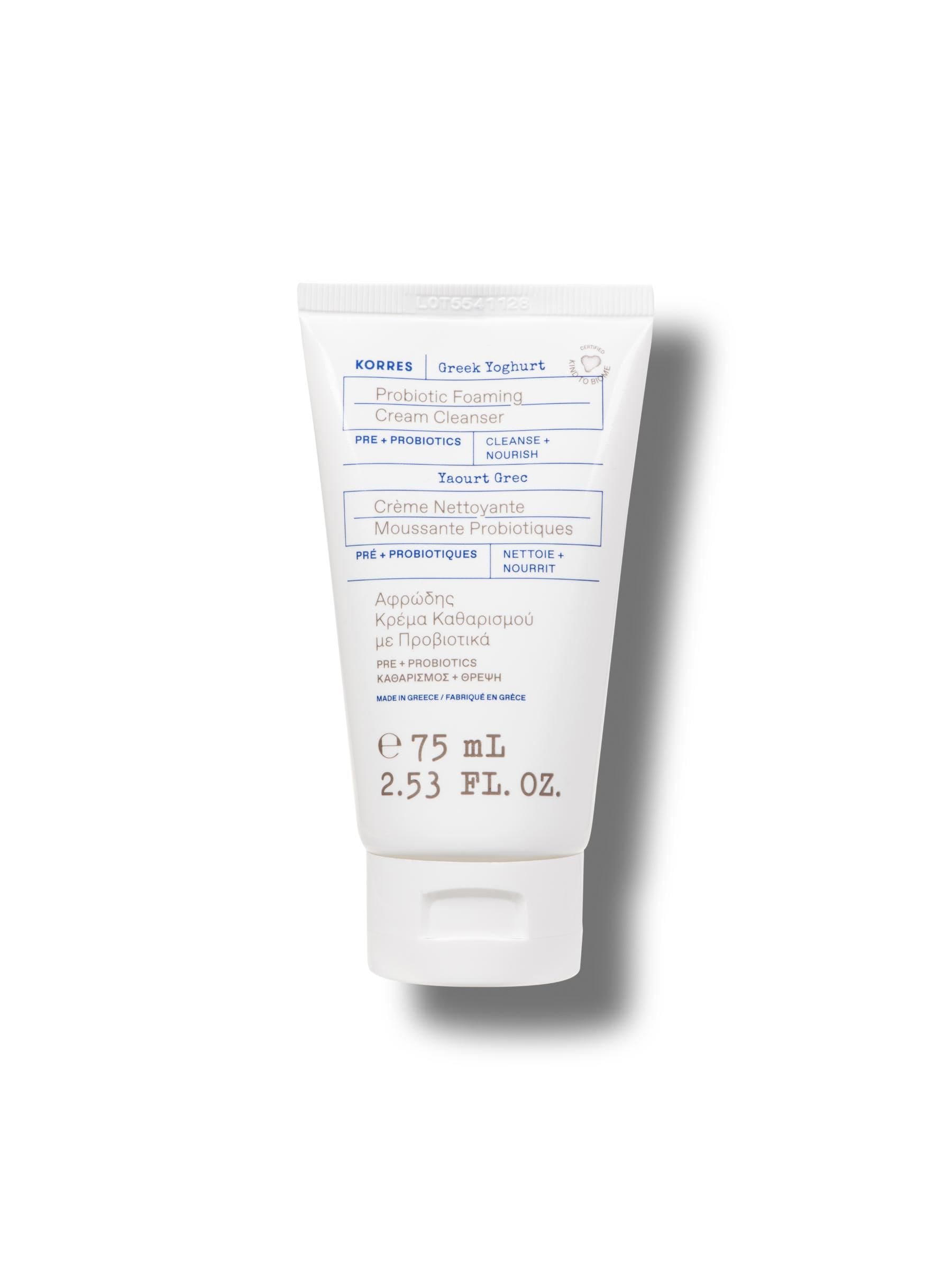 Korres Greek yoghurt probiotic foaming cream cleanser 75ml - British product