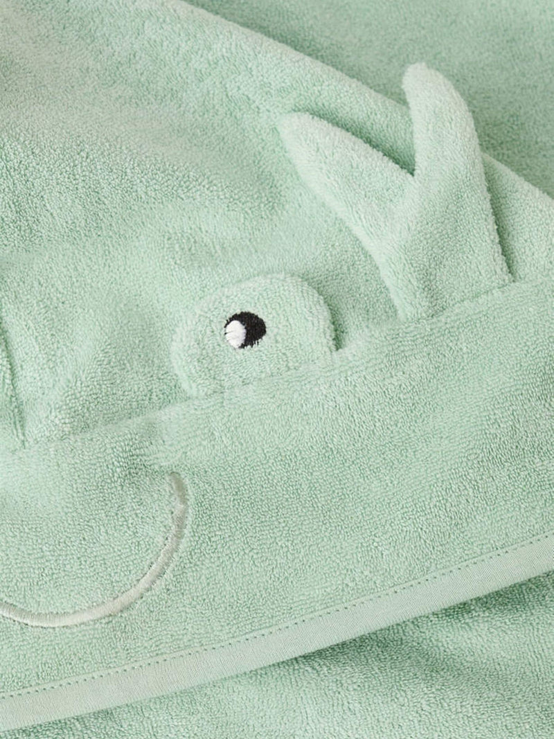 Mango Green hooded beach towel, imported from the UK