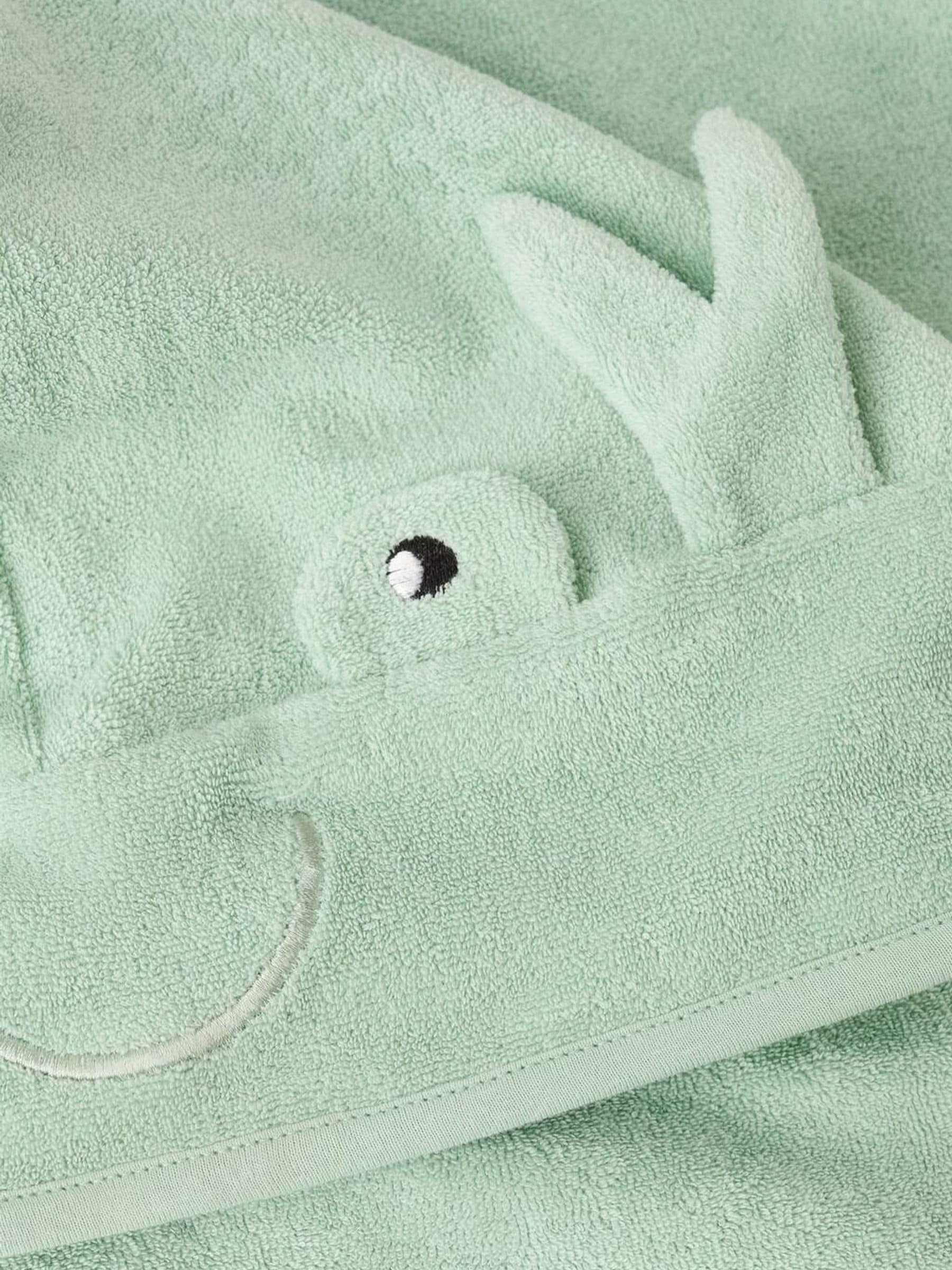 Mango Green hooded beach towel, imported from the UK