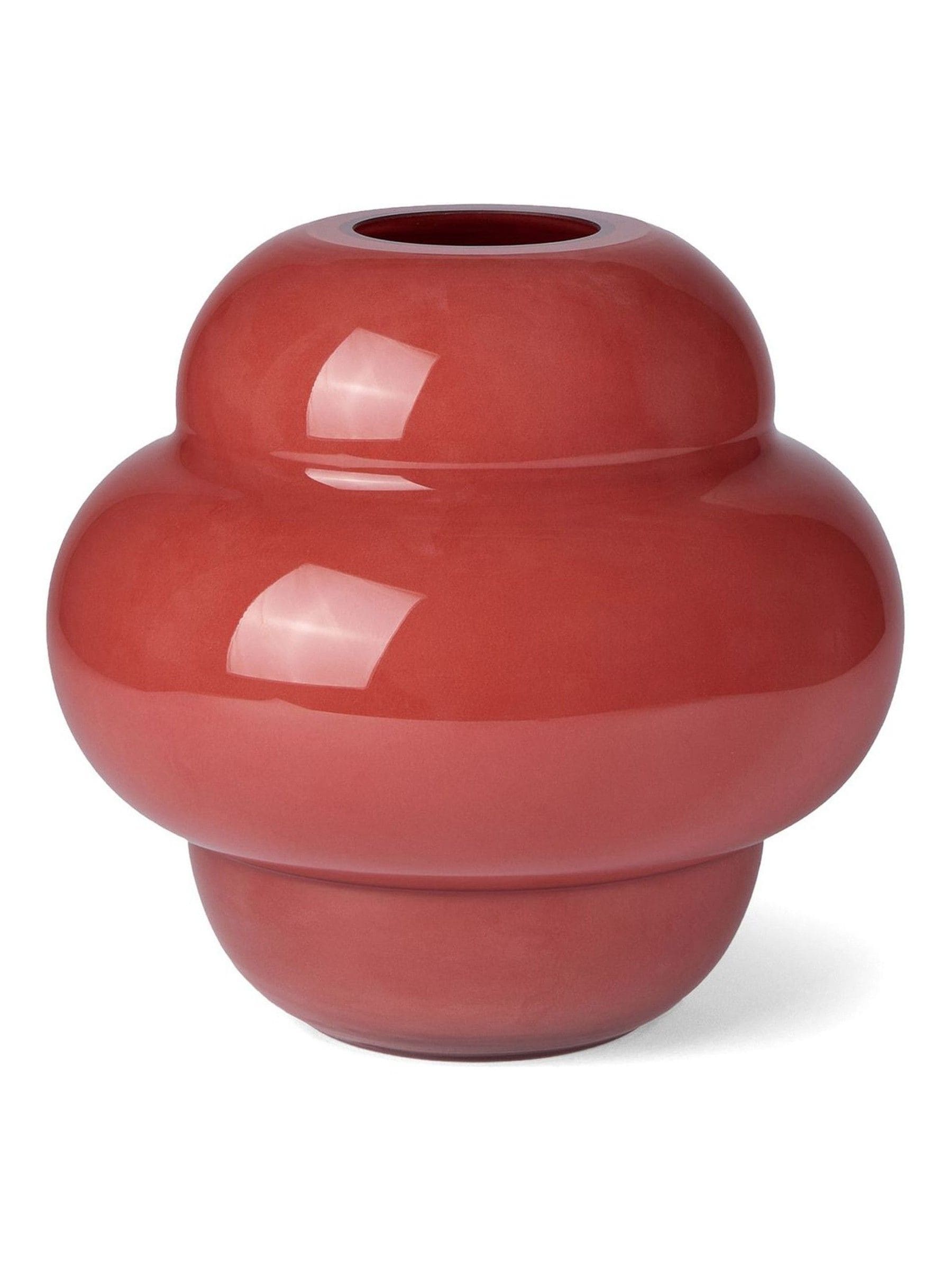 The Conran Shop glass vase cherry red 20cm, imported from the UK