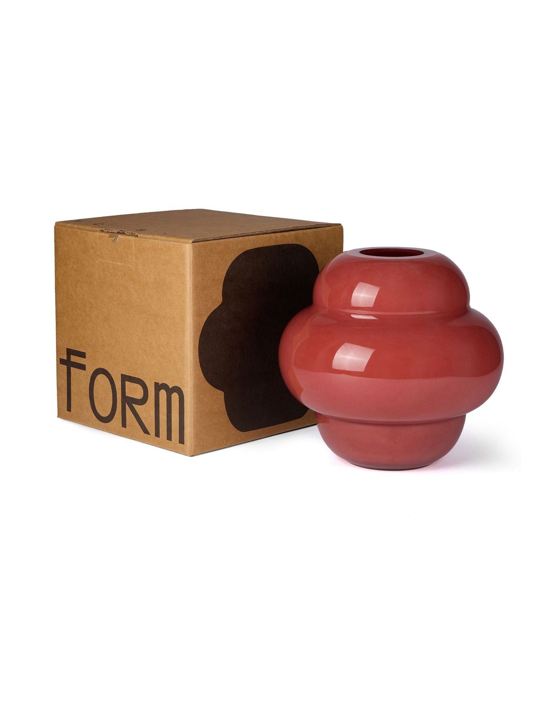 The Conran Shop glass vase cherry red 20cm, imported from the UK