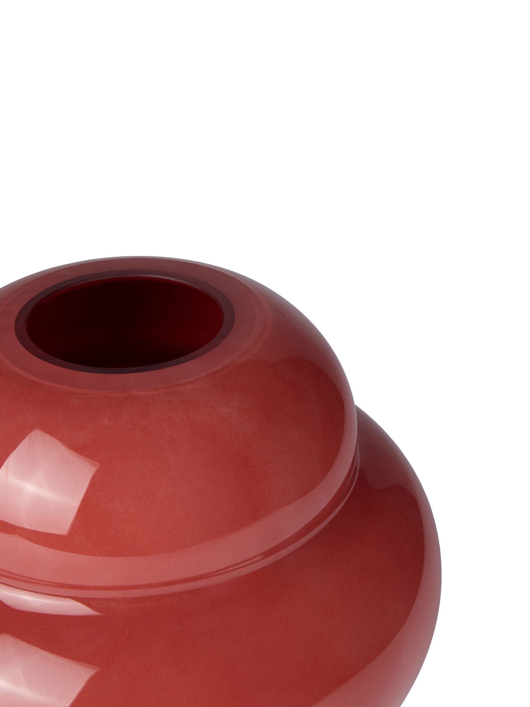 The Conran Shop glass vase cherry red 20cm, imported from the UK