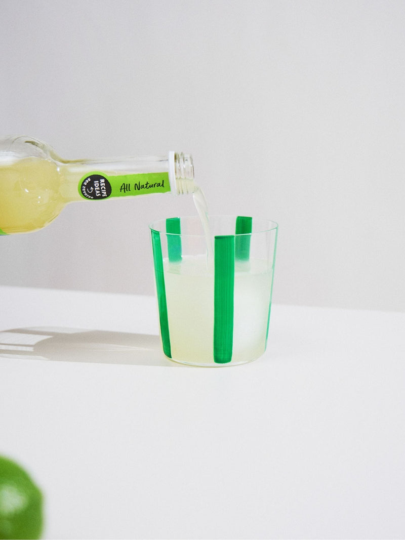 Conran Shop Green Nova stripe tumblers 360ml set (British brand)