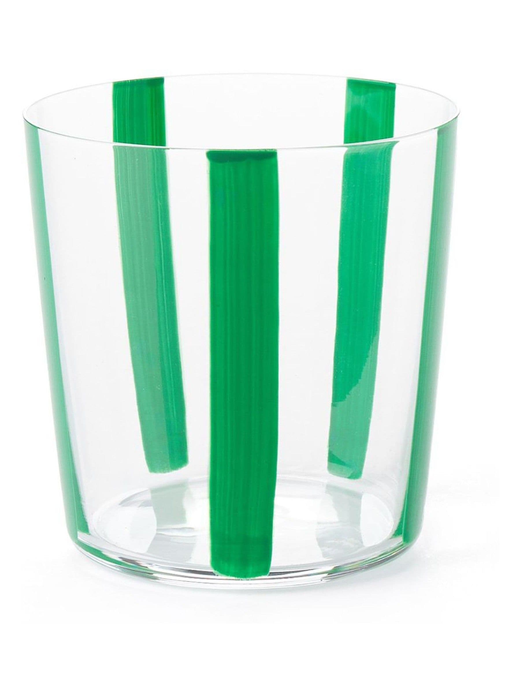 Conran Shop Green Nova stripe tumblers 360ml set (British brand)