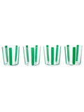 Conran Shop Green Nova stripe tumblers 360ml set (British brand)